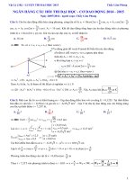 Ngân hàng câu hỏi thi đại học - cơ dao động 2014-2015