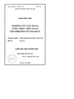 Nghiên cứu xây dựng công thức viên nang erythromycin stearat