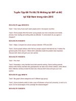 Tuyển Tập Đề Thi IELTS Writing tại IDP và BC tại Việt Nam trong năm 2015
