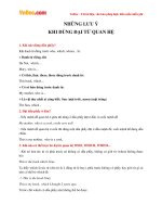 Những lưu ý khi dùng đại từ quan hệ trong Tiếng Anh