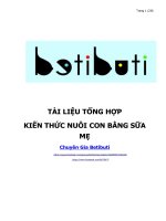 Tổng hợp các bài viết Kiến Thức Nuôi Con Bằng Sữa Mẹ Betibuti