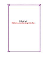 Giáo trình hệ thống truyền động thủy lực