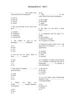 Bài tập ngữ pháp Tiếng Anh nâng cao (Test 1)