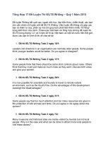 Tổng Hợp 17 Đề Luyện Thi IELTS Writing – Quý 1 Năm 2015