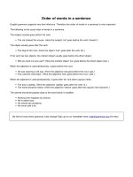 Order of words in a sentence