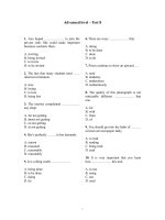 Bài tập ngữ pháp Tiếng Anh nâng cao (Test 8)