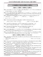 Chuyên đề Hình học giải tích trong mặt phẳng