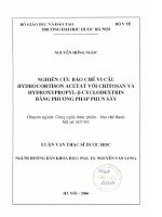 Nghiên cứu bào chế vi cầu hydrocortison acetat với chitosan và hydroxypropyl beta cyclodextrin bằng phương pháp phun sấy