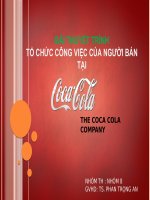 BÀI THUYẾT TRÌNH TỔ CHỨC CÔNG VIỆC CỦA NGƯỜI BÁN TẠI THE COCA COLA COMPANY