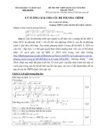 8 Ý tưởng giải cho câu hệ phương trình - GV. Cao Văn Tùng