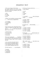 Bài tập ngữ pháp Tiếng Anh nâng cao (Test 11)