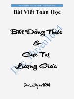Bài viết Toán học Bất đẳng thức & cực trị lượng giác - Nguyễn Minh Đức