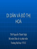 DI DÂN VÀ ĐÔ THỊ HÓA, THS.NGUYỄN THÀNH NGHỊ, BỘ MÔN DÂN SỐ, ĐẠI HỌC Y TẾ CÔNG CỘNG