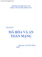 Bài giảng về mã hóa và an toàn mạng