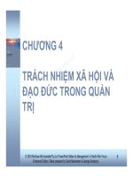 Bài giảng Quản trị học - Chương 4 - Trách nhiệm xã hội và đạo đức trong quản trị