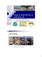 QUẢN LÝ CHẤT THẢI RẮN VÀ CHẤT THẢI Y TẾ, THS. LÊ THỊ THANH HƯƠNG