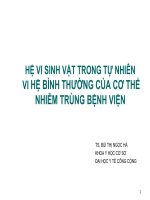 HỆ VI SINH VẬT TRONG TỰ NHIÊN -VI HỆ BÌNH THƯỜNG CỦA CƠ THỂ-NHIỄM TRÙNG BỆNH VIỆN, ĐẠI HỌC Y TẾ CÔNG CỘNG