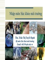 NHẬP MÔN SỨC KHỎE MÔI TRƯỜNG, THS. TRẦN THỊ TUYẾT HẠNH, ĐẠI HỌC Y TẾ CÔNG CỘNG