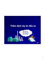 Bài giảng về môn thẩm định dự án đầu tư