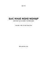 SỨC KHỎE NGHỀ NGHIỆP,SÁCH ĐàO TạO Cử NHÂN Y Tế CÔNG CộNG , PGS.TS. BÙI THANH TÂM