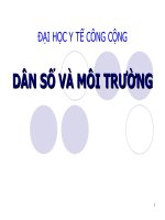 DÂN SỐ VÀ MÔI TRƯỜNG, ĐẠI HỌC Y TẾ CÔNG CỘNG