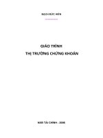 Giáo trình Thị trường chứng khoán Phần 1 - Bạch Đức Hiền