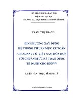 Định hướng xây dựng hệ thống chuẩn mực kế toán cho doanh nghiệp nhỏ và vừa ở việt nam hòa hợp với chuẩn mực kế toán quốc tế dành cho doanh nghiệp nhỏ và vừa