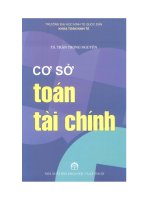 Giáo trình Cơ sở toán tài chính - Phần 1 - TS. Trần Trọng Nguyên