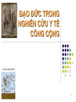 ĐẠO ĐỨC TRONG NGHIÊN CỨU Y TẾ CÔNG CỘNG