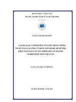 Vận dụng quy trình kiểm toán hệ thống thông tin kế toán tại công ty kiểm toán KPMG hỗ trợ kiểm toán báo cáo tài chính cho các doanh nghiệp kiểm toán việt nam