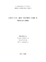 CÁC YẾU TỐ QUYẾT ĐỊNH SỨC KHỎE, MÔN HỌC NÂNG CAO SỨC KHỎE