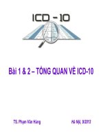 BÀI 1& 2 - Tổng quan về  ICD-10, TS. PHẠM VĂN HÙNG, HÀ NỘI 9-2013