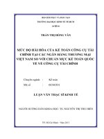 Mức độ hài hòa của kế toán công cụ tài chính tại các ngân hàng thương mại việt nam so với chuẩn mực kế toán quốc tế về công cụ tài chính