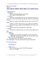 Tiết 23  Hóa 9  Dãy hoạt động hóa học của kim loại