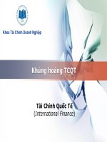 Bài giảng Tài chính quốc tế Bài 8 - Lê Thị Hồng Minh