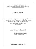 Kế toán thuế thu nhập doanh nghiệp tại các doanh nghiệp nhỏ và vừa trên địa bàn quận 7, TP HCM, thực trạng và giải pháp hoàn thiện