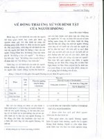 VỀ ĐỘNG THÁI ỨNG XỬ VỚI BỆNH TẬT CỦA NGƯỜI HMÔNG, NGUYỄN VĂN THẮNG