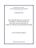 Hoàn thiện hệ thống báo cáo kế toán cấp phường, xã trên cơ sở tiếp cận chuẩn mực kế toán công quốc tế, nghiên cứu trên địa bàn TPHCM