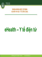 EHealth-Y TẾ ĐIỆN TỬ, ĐẠI HỌC Y TẾ CÔNG CỘNG