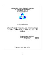 xây dựng hệ thống call centrel phục phụ đào tạo sinh viên theo hệ tín chỉ