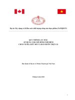 QUY TRÌNH LẤY MẪU ÁP DỤNG CHO MÔ HÌNH THÍ ĐIỂM CHĂM NUÔI, GIẾT MỔ VÀ BÁN BUÔN THỊT GÀ