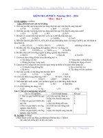 Tiết 10  Hóa 9  Kiểm tra 1 tiết