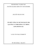 Tổ chức công tác kế toán quản trị tại công ty TNHH giống cây trồng long hoàng gia