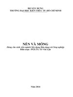 Giáo trình Nền và móng - ĐH Kiến trúc TP.HCM