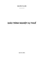 Giáo trình Nghiệp vụ thuế Phần 1 - Nguyễn Thị Liên
