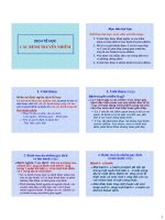 DỊCH TỄ HỌC CÁC BỆNH TRUYỀN NHIỄM