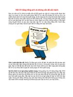 Viết CV bằng tiếng anh và những điều nên tránh