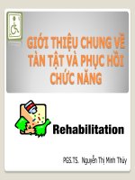 GIỚI THIỆU CHUNG VỀ TÀN TẬT VÀ PHỤC HỒI CHỨC NĂNG