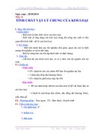 Tiết 21Hóa 9Tính chất vật lí chung của kim loại