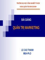 bài giảng Quản trị marketing